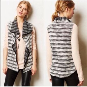 Anthropologie Dolan Black and‎ White Vest